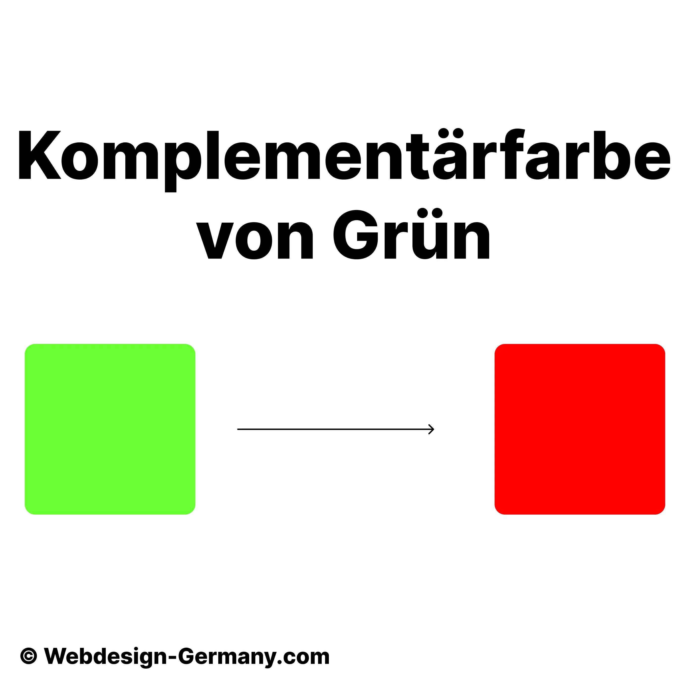 Komplementärfarbe von Grün