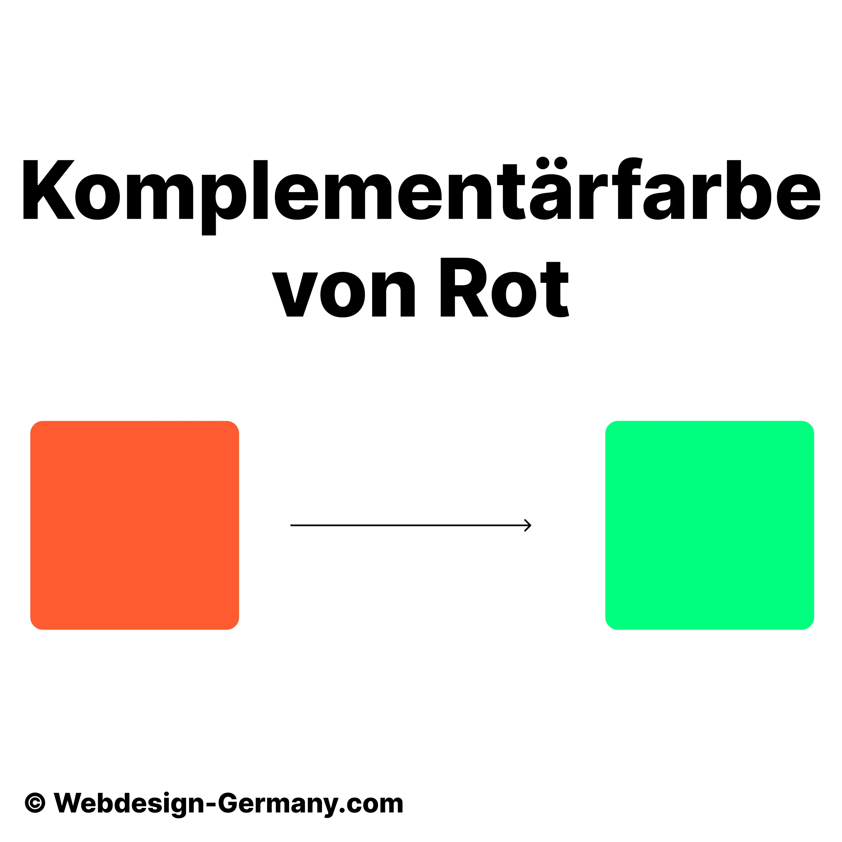 Komplementärfarbe von Rot