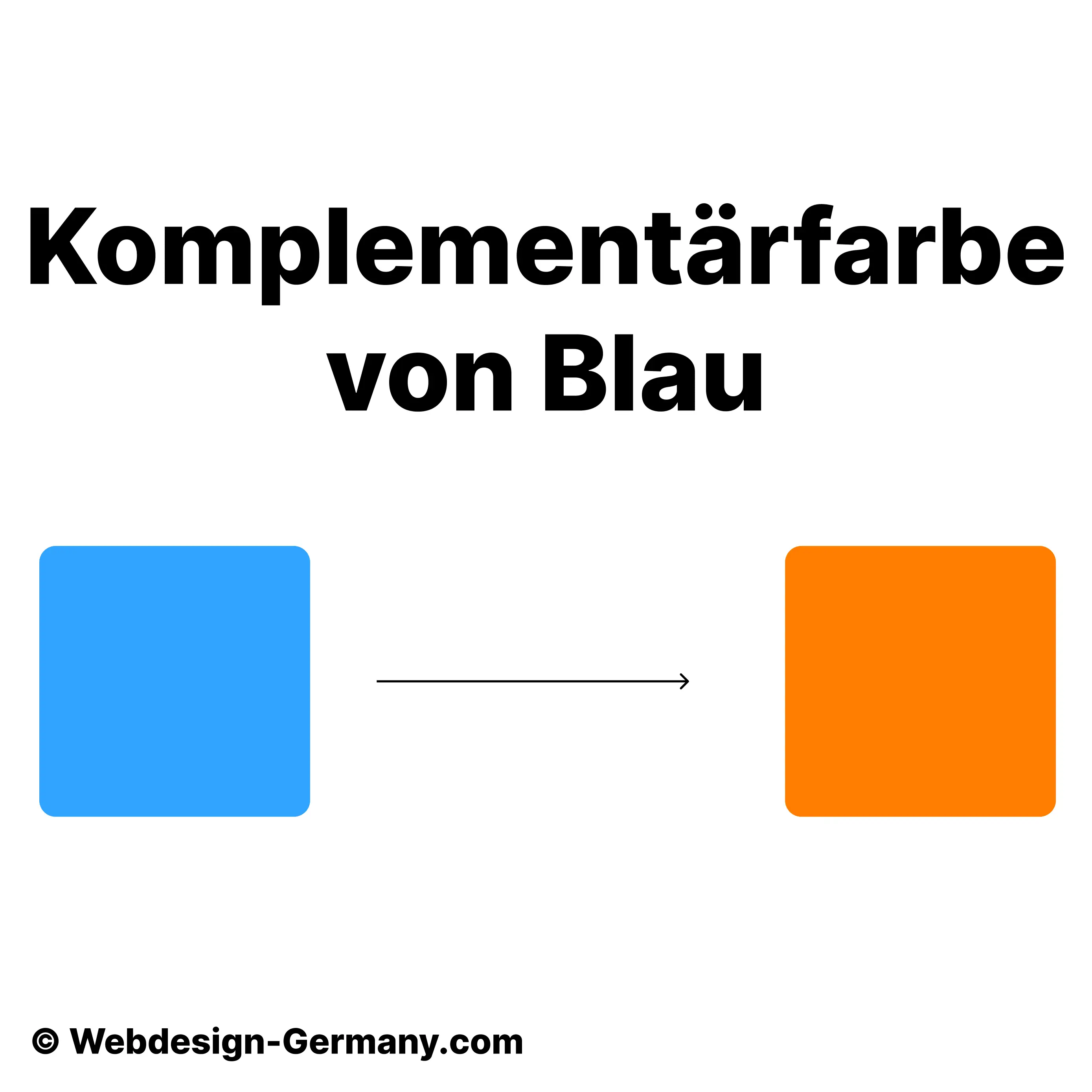 Komplementärfarbe von Blau