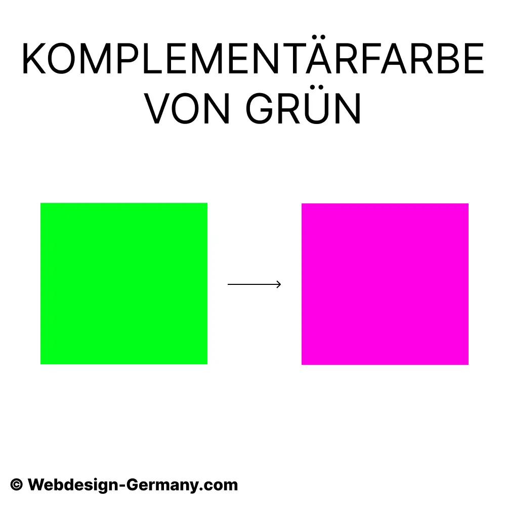 Komplementärfarbe von Grün