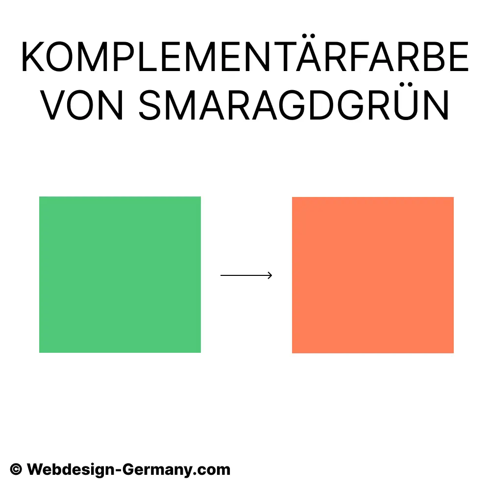 Komplementärfarbe von Smaragdgrün