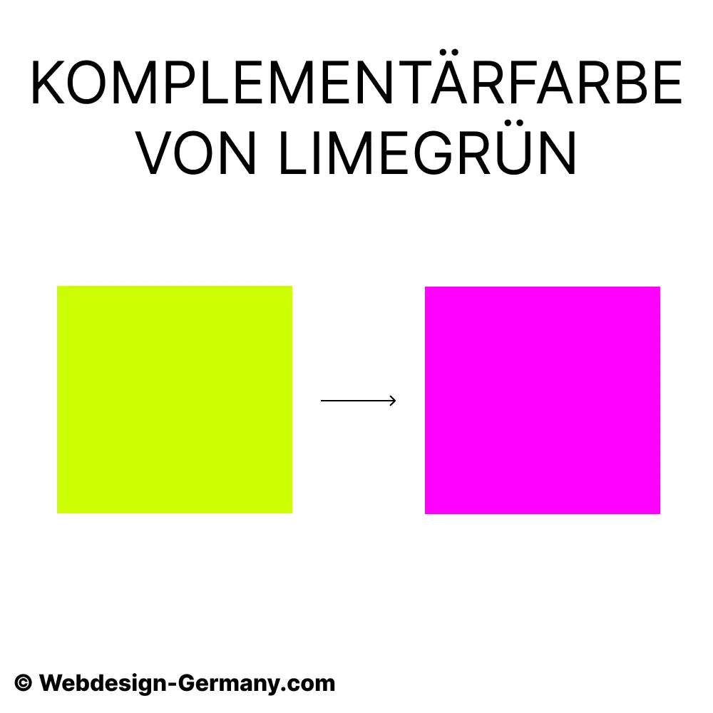 Komplementärfarbe von Limegrün