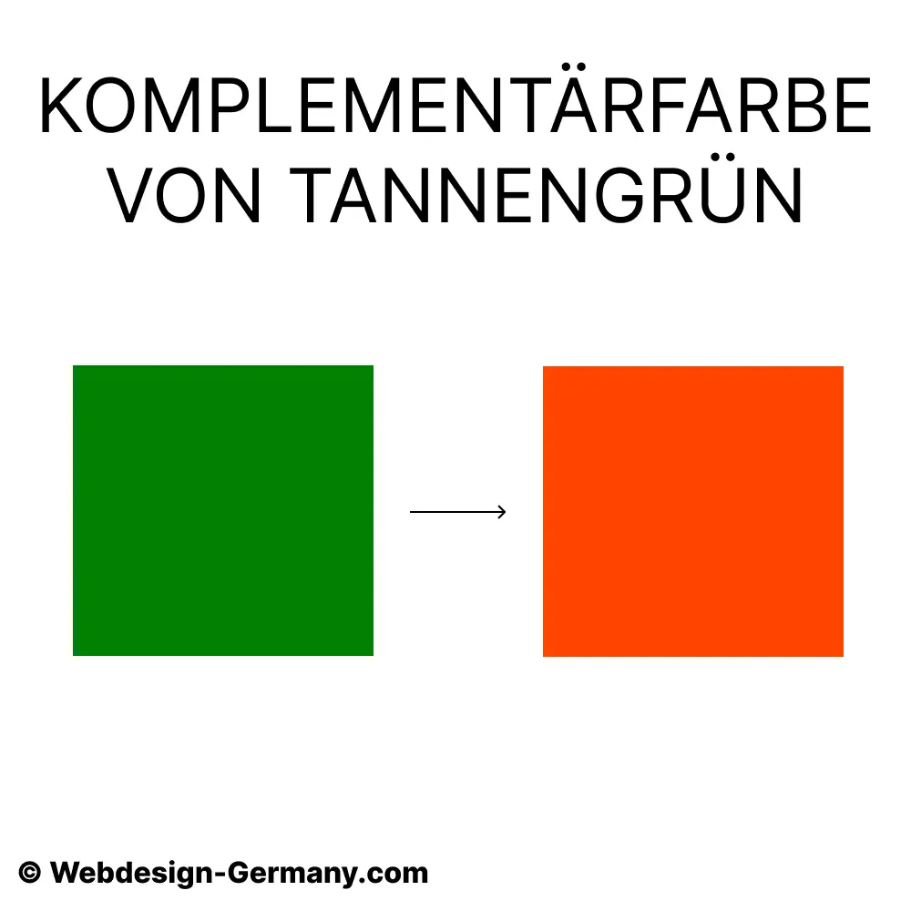 Komplementärfarbe von Tannengrün