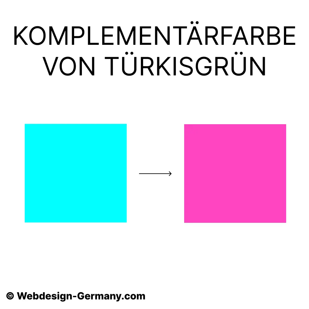 Komplementärfarbe von Türkisgrün