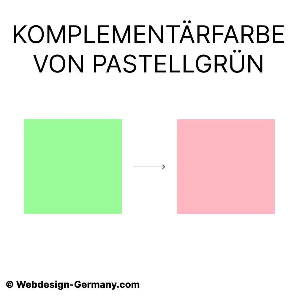 Komplementärfarbe von Pastellgrün