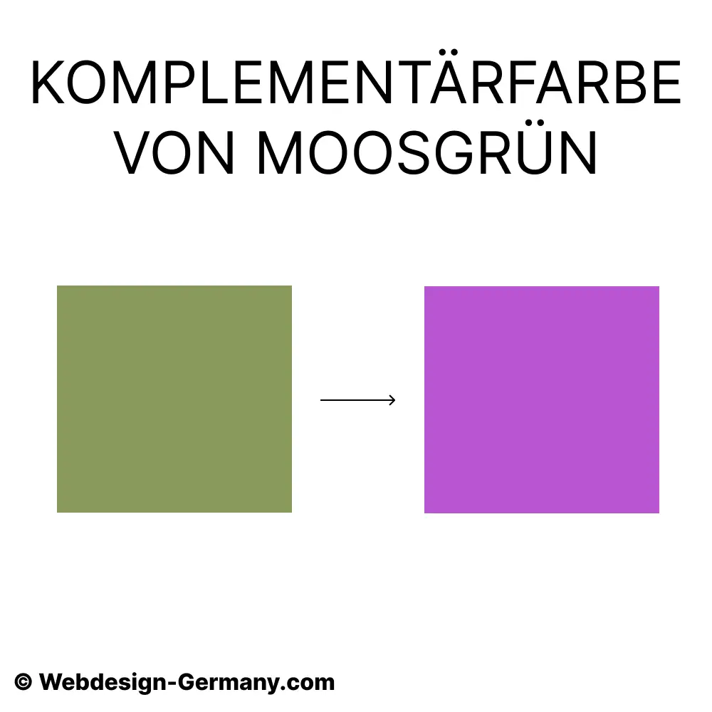 Komplementärfarbe von Moosgrün