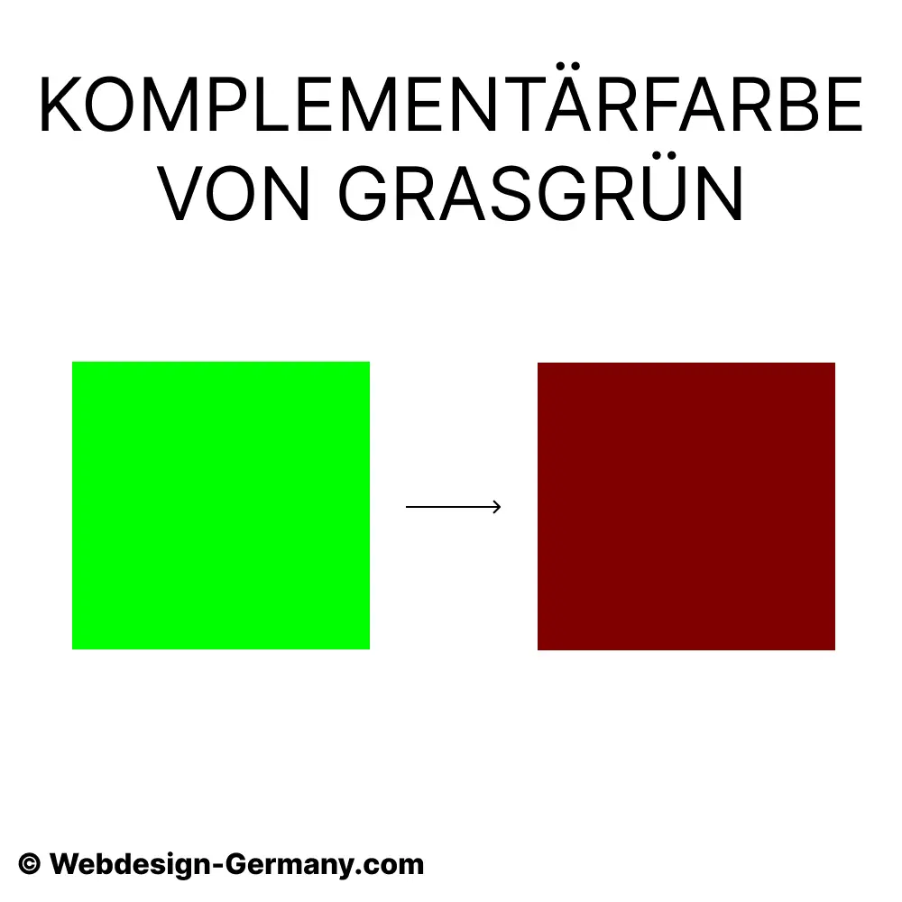 Komplementärfarbe von Grasgrün