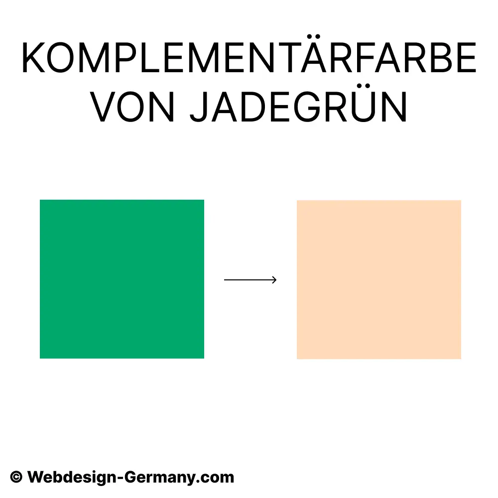 Komplementärfarbe von Jadegrün