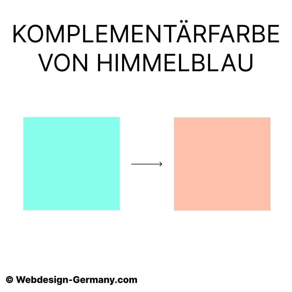 Komplementärfarbe von Himmelblau