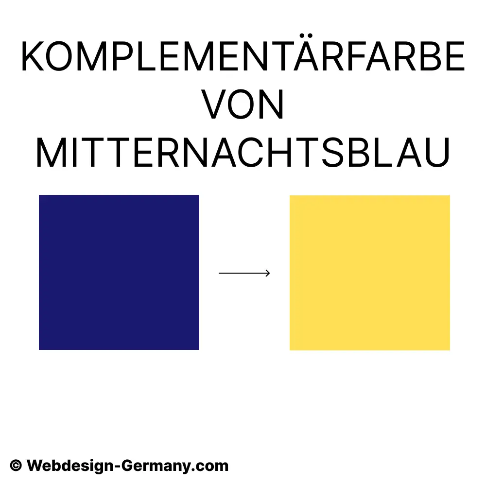 Komplementärfarbe von Mitternachtsblau