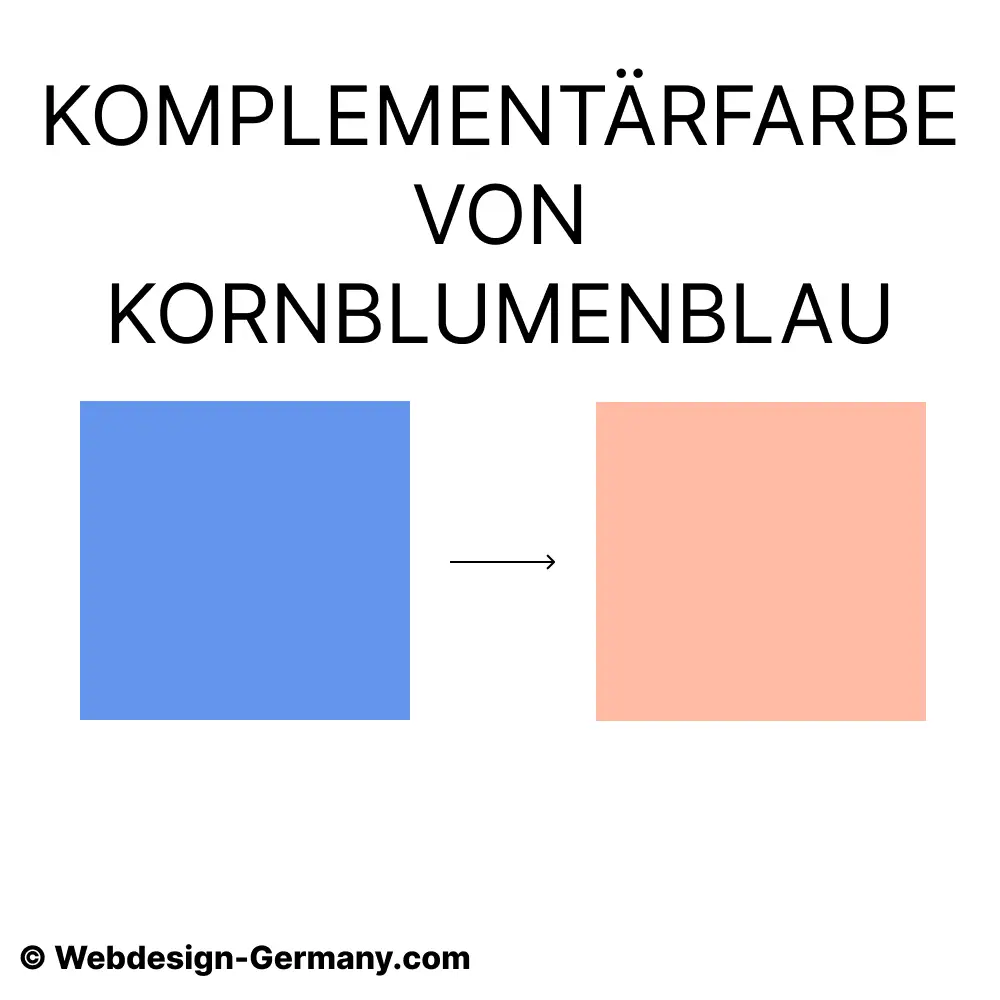 Komplementärfarbe von Kornblumenblau