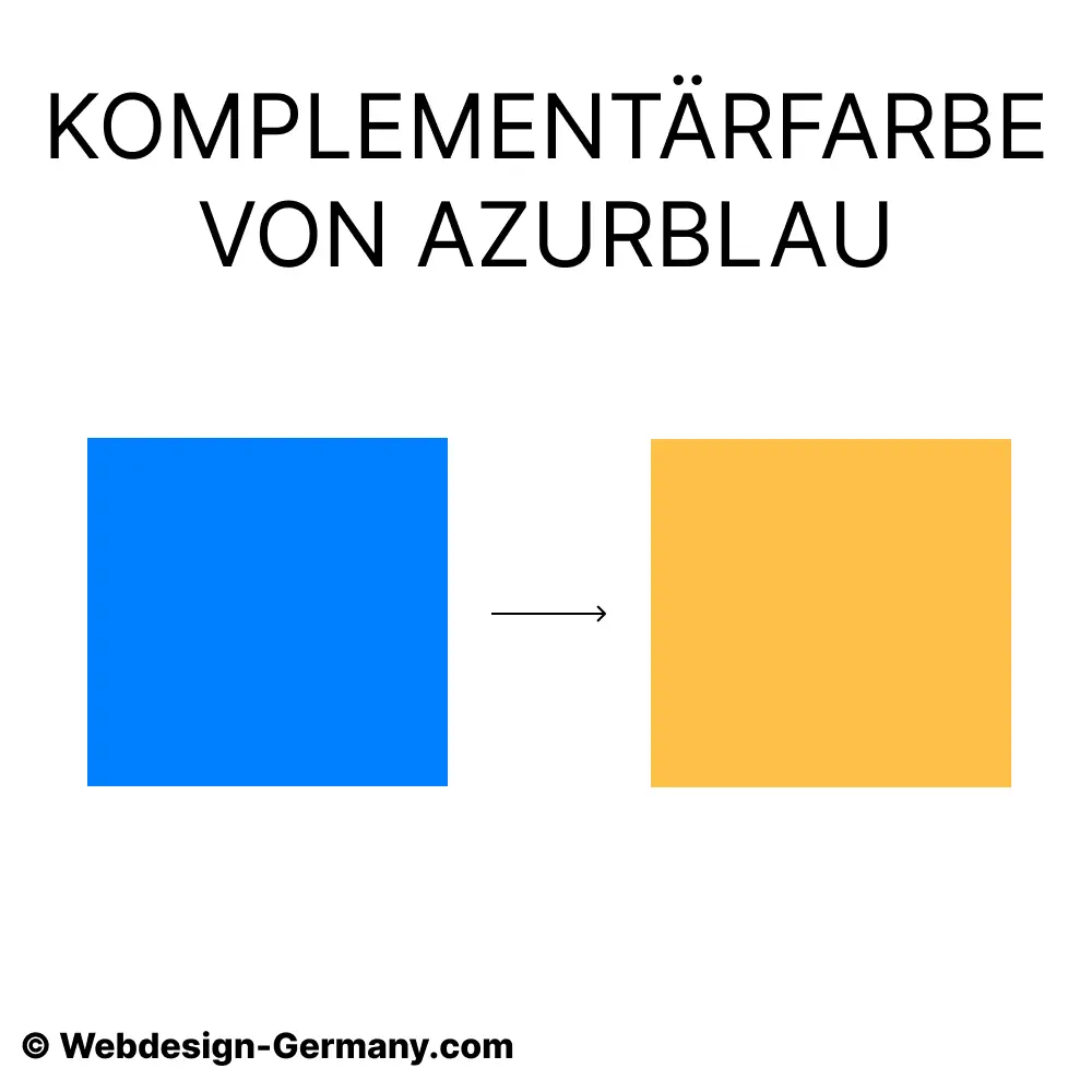 Komplementärfarbe von Azurblau