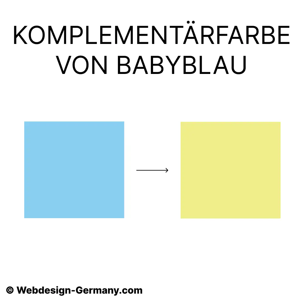 Komplementärfarbe von Babyblau