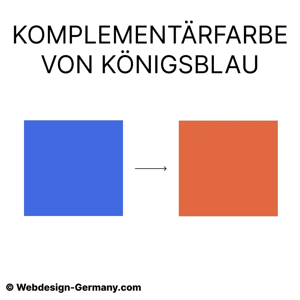 Komplementärfarbe von Königsblau