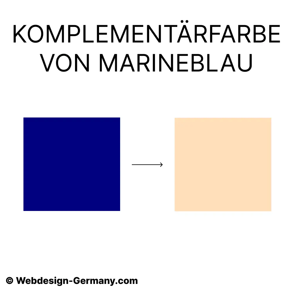 Komplementärfarbe von Marineblau