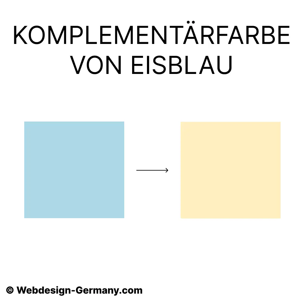 Komplementärfarbe von Eisblau