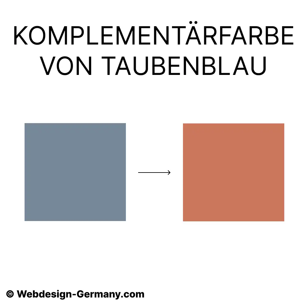 Komplementärfarbe von Taubenblau