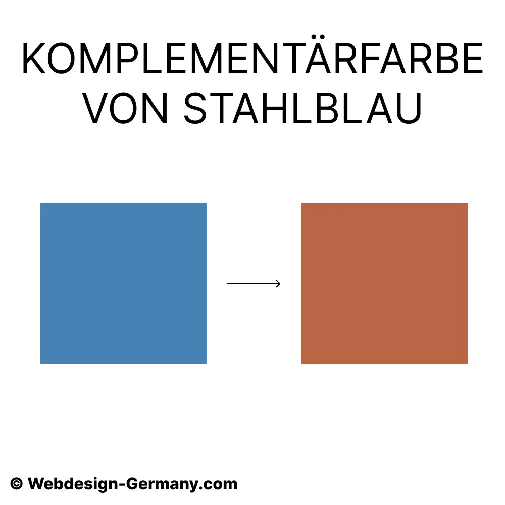 Komplementärfarbe von Stahlblau