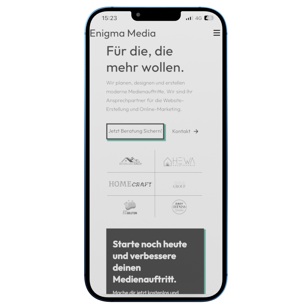 Webdesign für mobile Websites